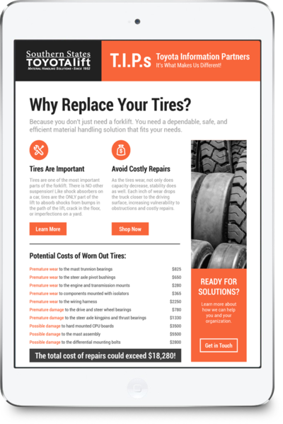 Forklift Tire Pressure Chart