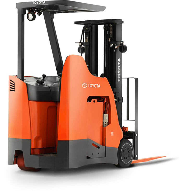 Toyota Stand Up Riding Forklift for tight spaces