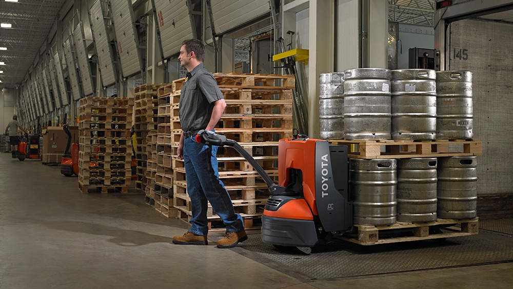 Move beer with a pallet jack